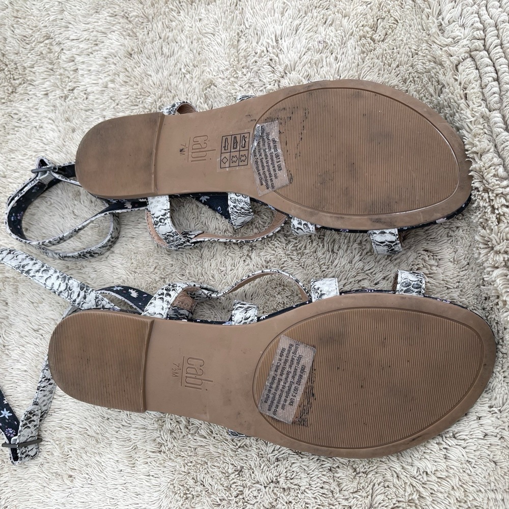 Cabi Athena Gladiator Sandals‎ Python Snakeskin P… - image 9